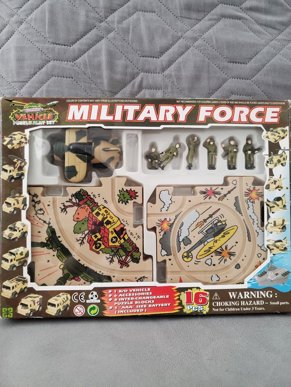 VTG Military Force Puzzle Play Set with B/O Vehicle & Accessories
